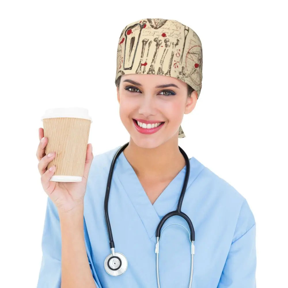 Anatomy Print Nursing Work Cap