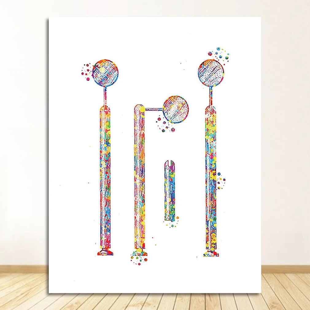 Dental Anatomy Watercolour Canvas Print