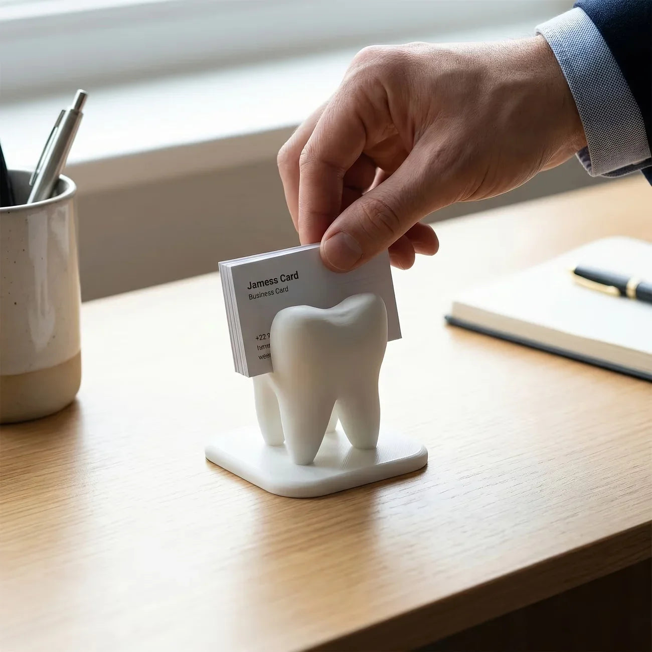 Teeth-Shaped Business Card Holder