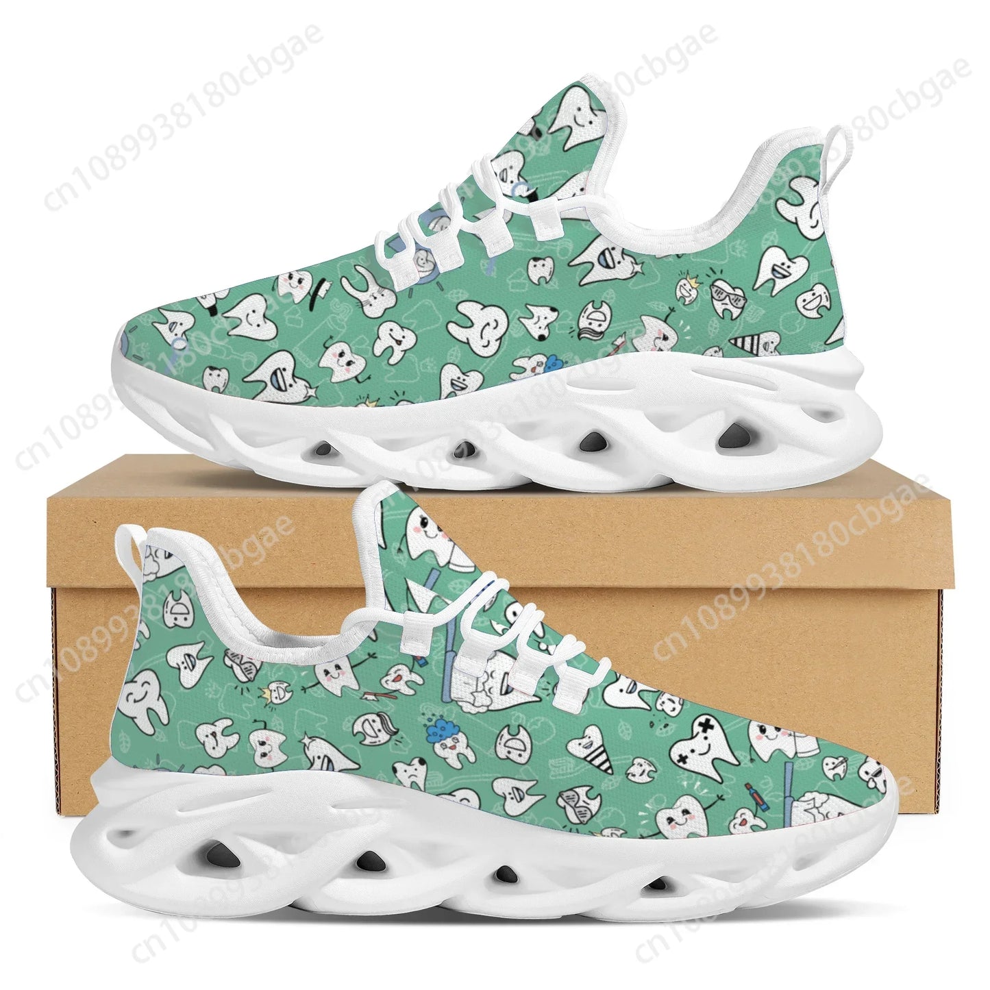 Teeth Print Mesh Trainers