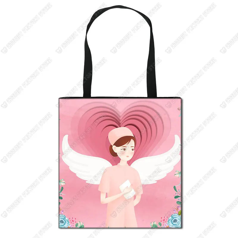 Nurse Angel Canvas Tote