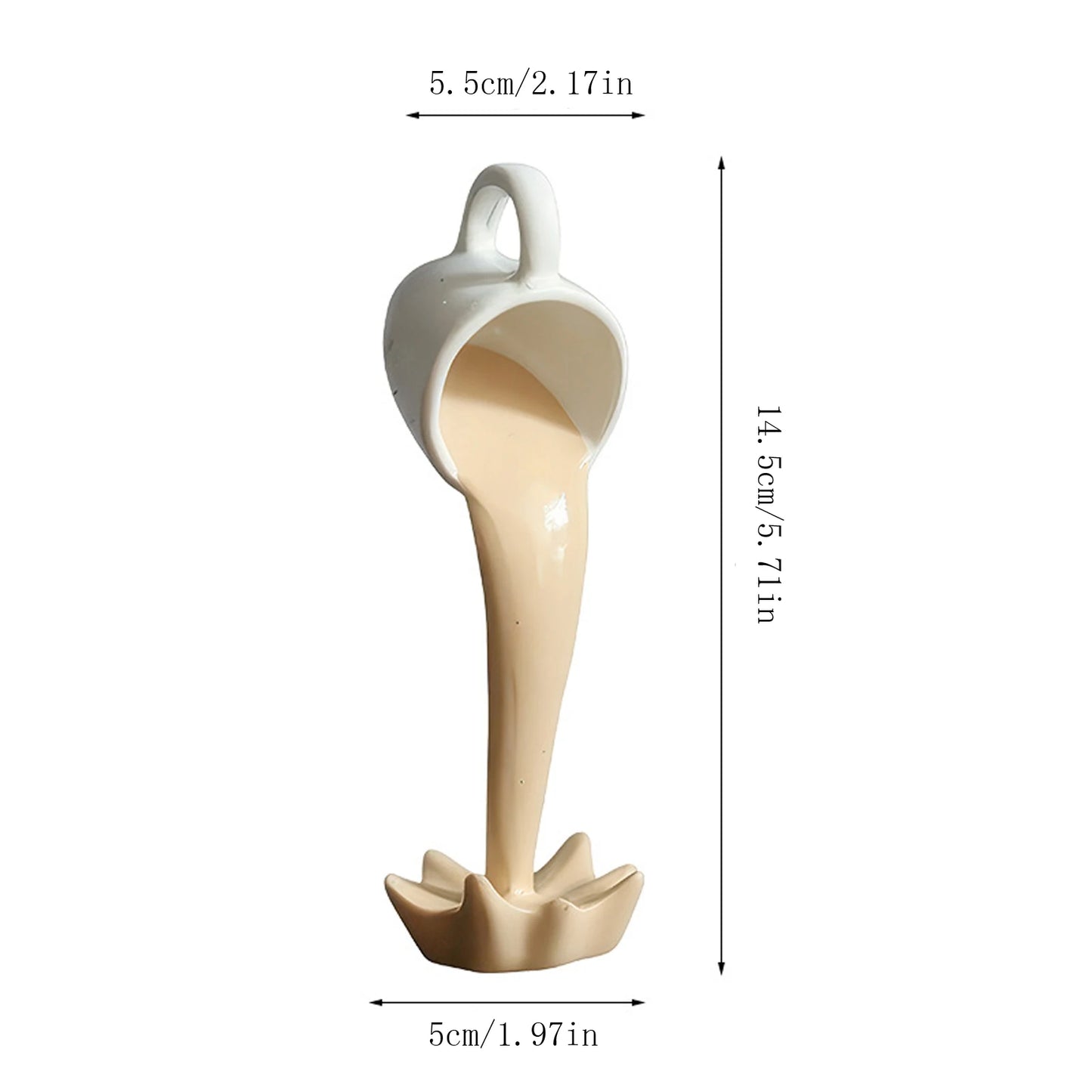 Floating Spilling Coffee Cup Sculpture