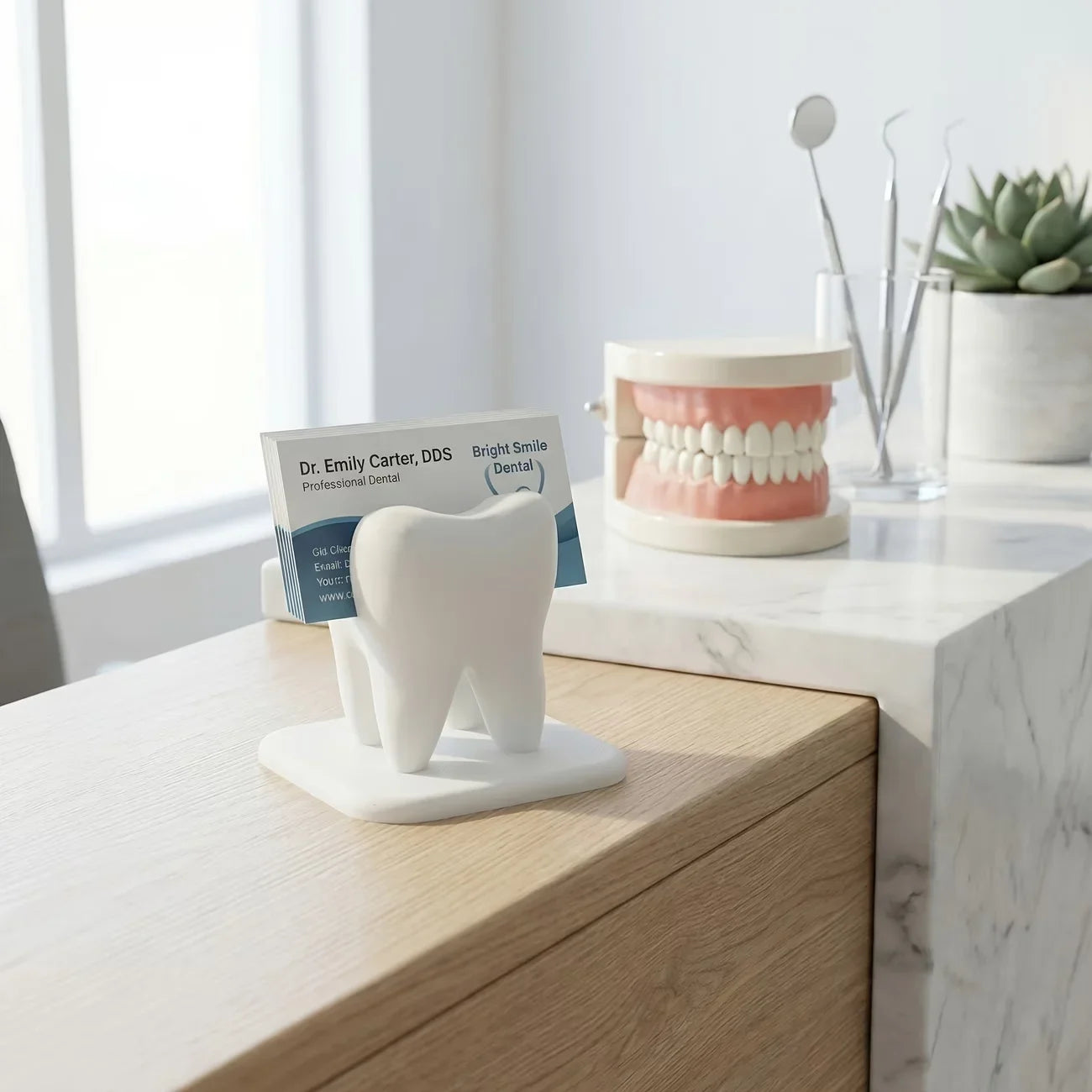 Teeth-Shaped Business Card Holder