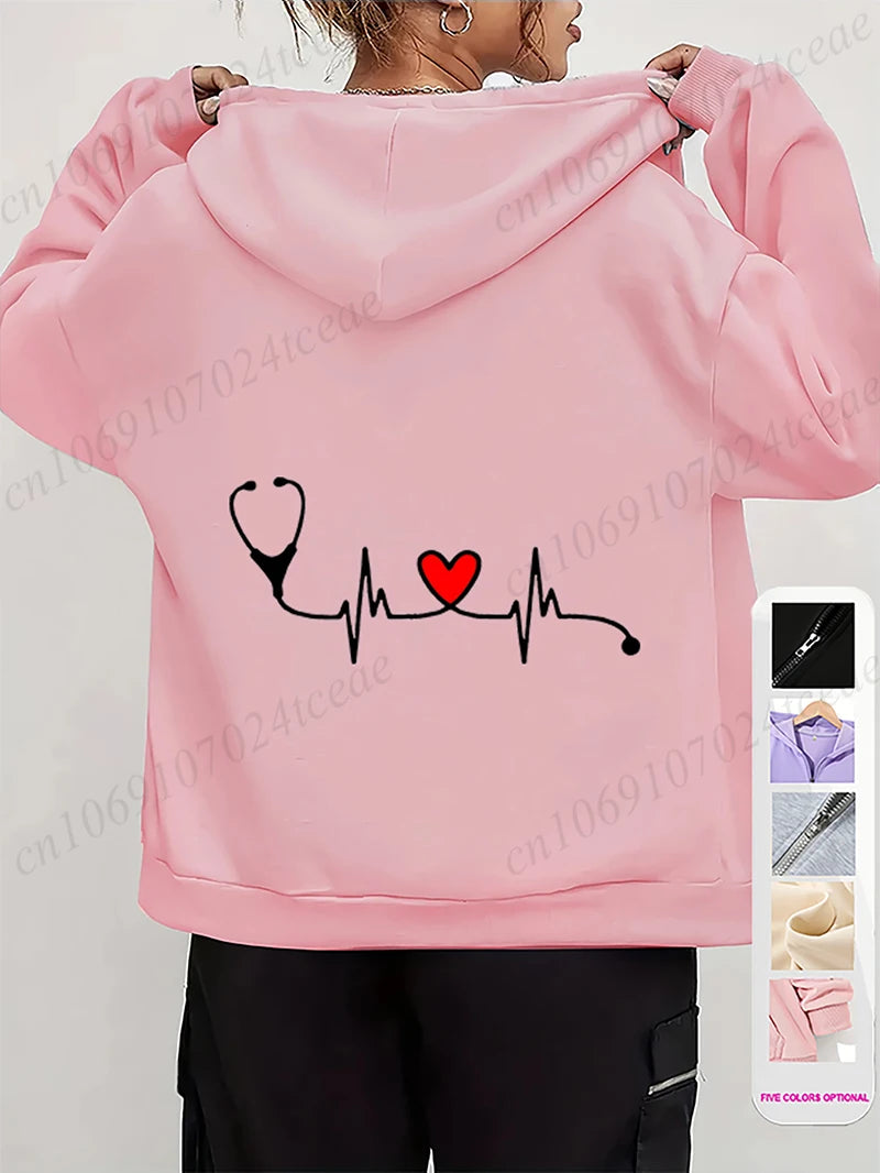 Stethoscope Zip Hoodie