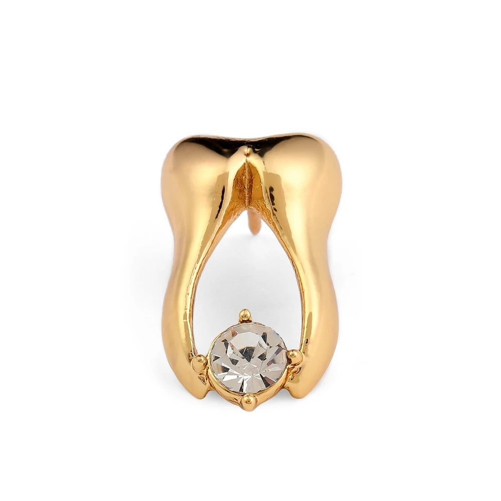 Tooth-Shaped Medical Brooch Pin