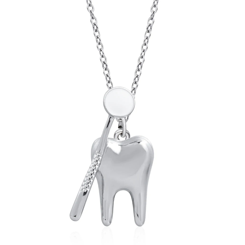 Tooth-Shaped Medical Brooch Pin