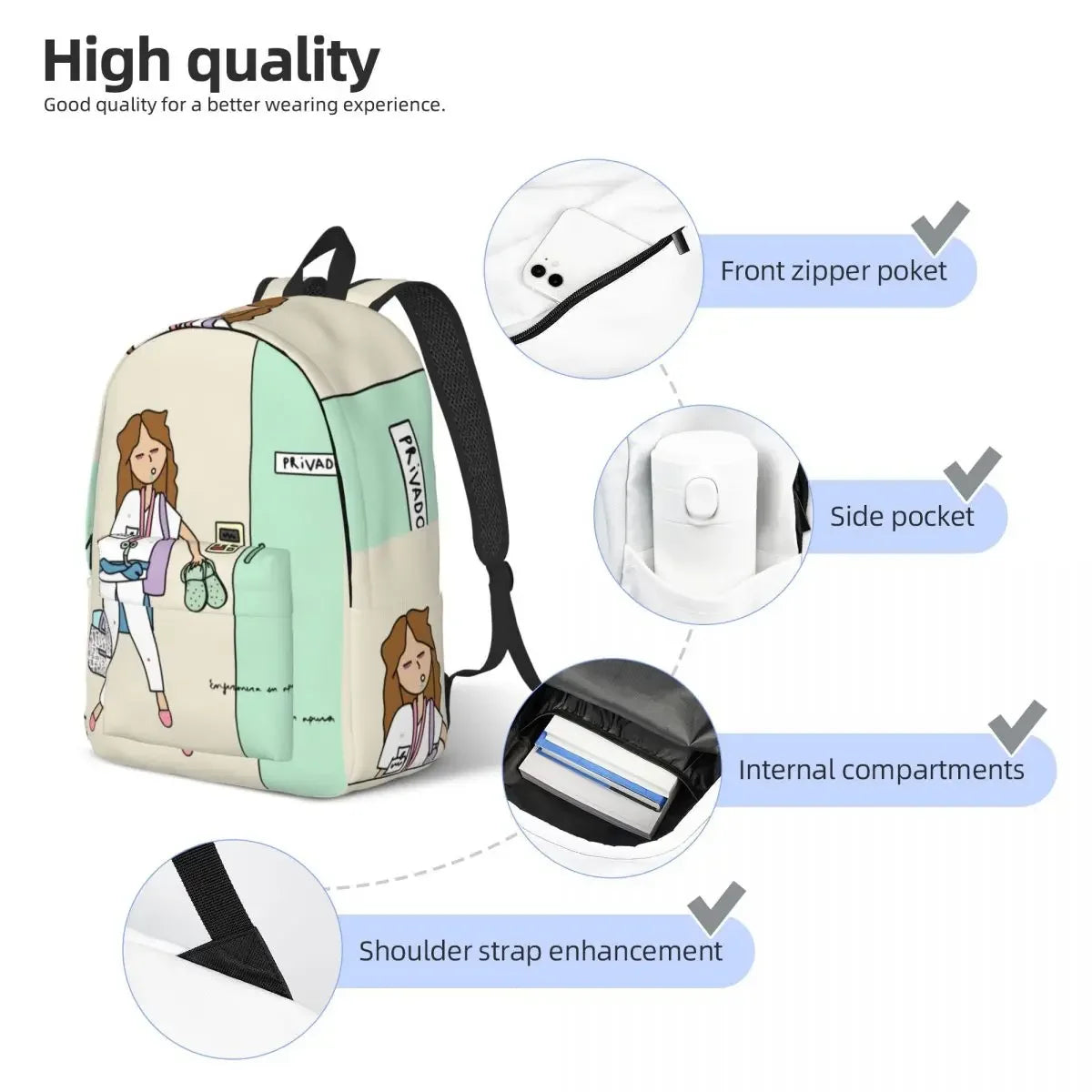 Nurse Slogan Laptop Daypack
