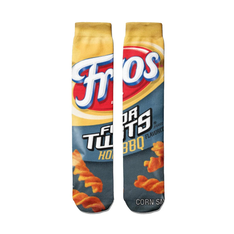 Potato Chip Print Socks
