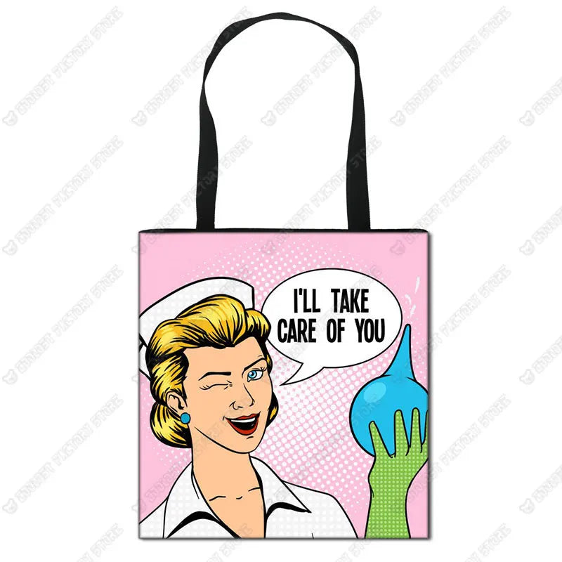 Nurse Angel Canvas Tote