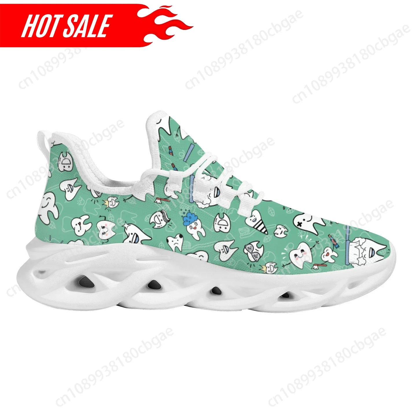 Teeth Print Mesh Trainers