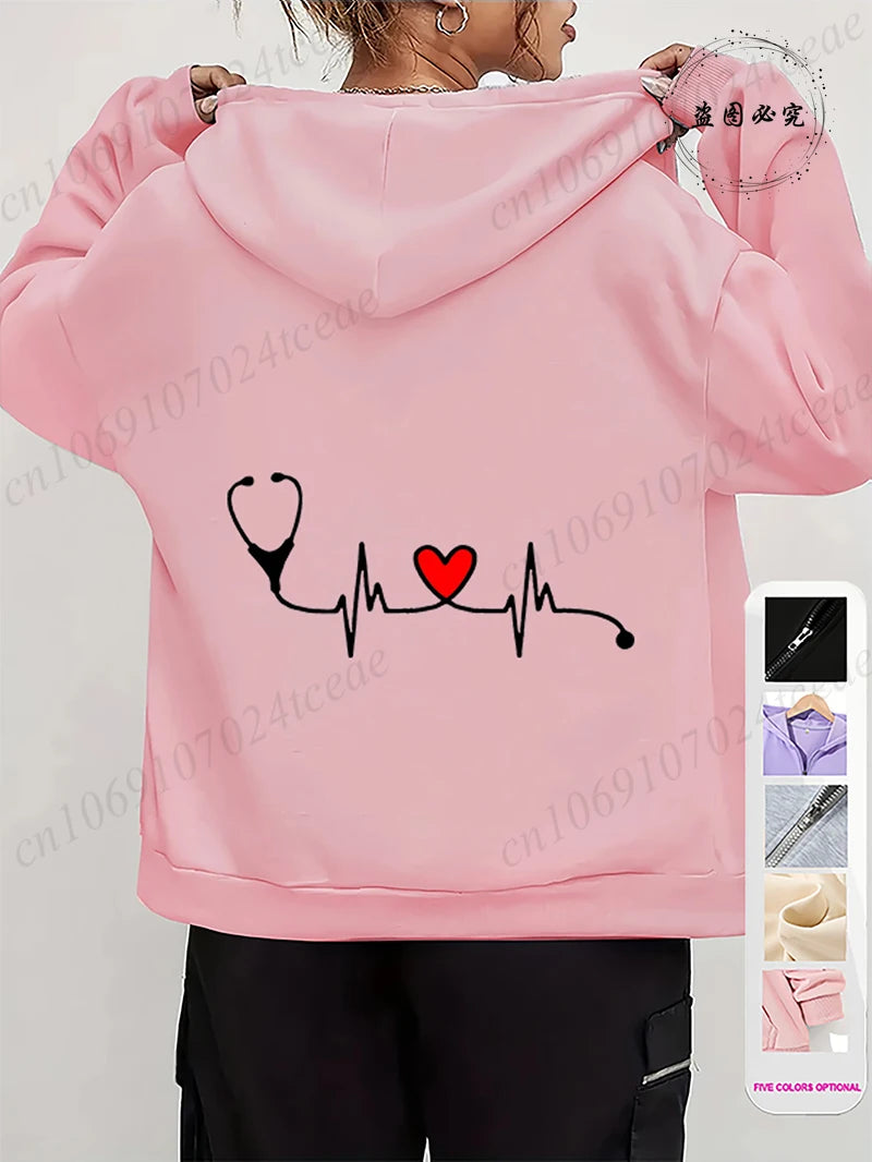 Stethoscope Zip Hoodie