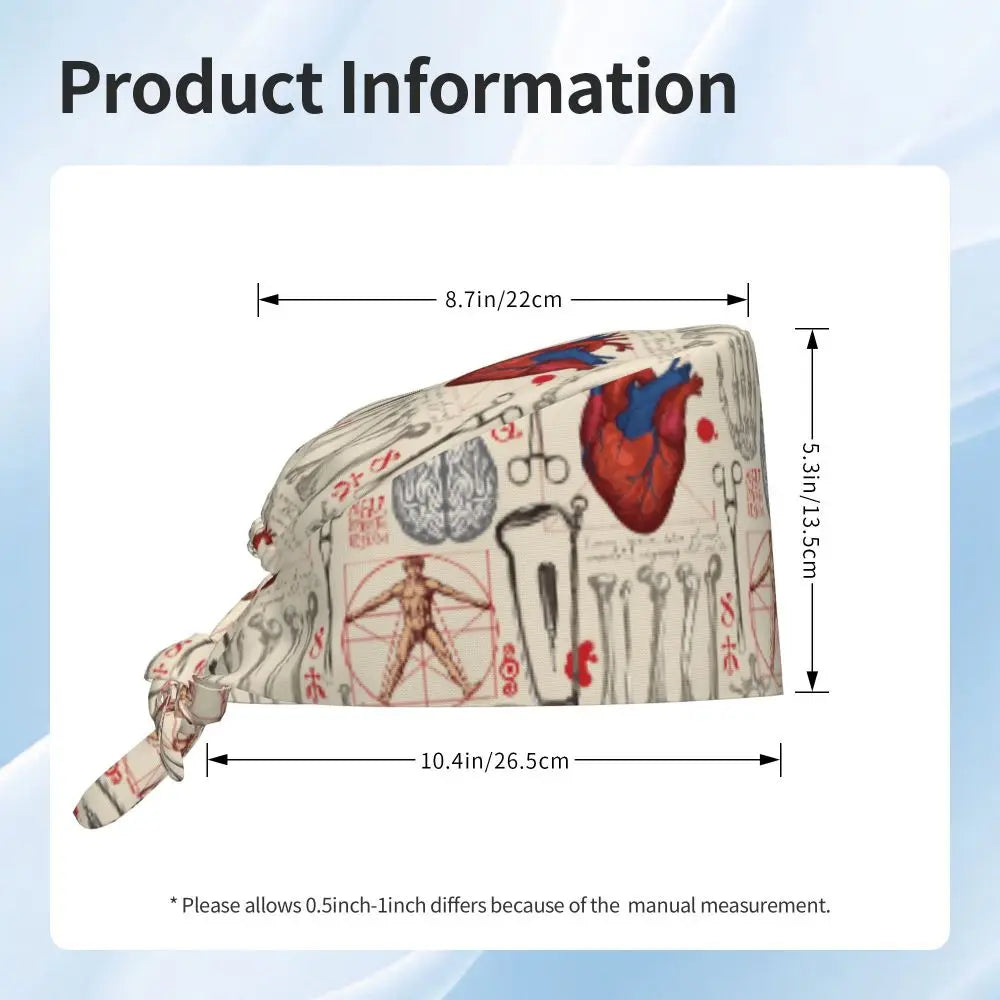 Human Anatomy Scrub Cap