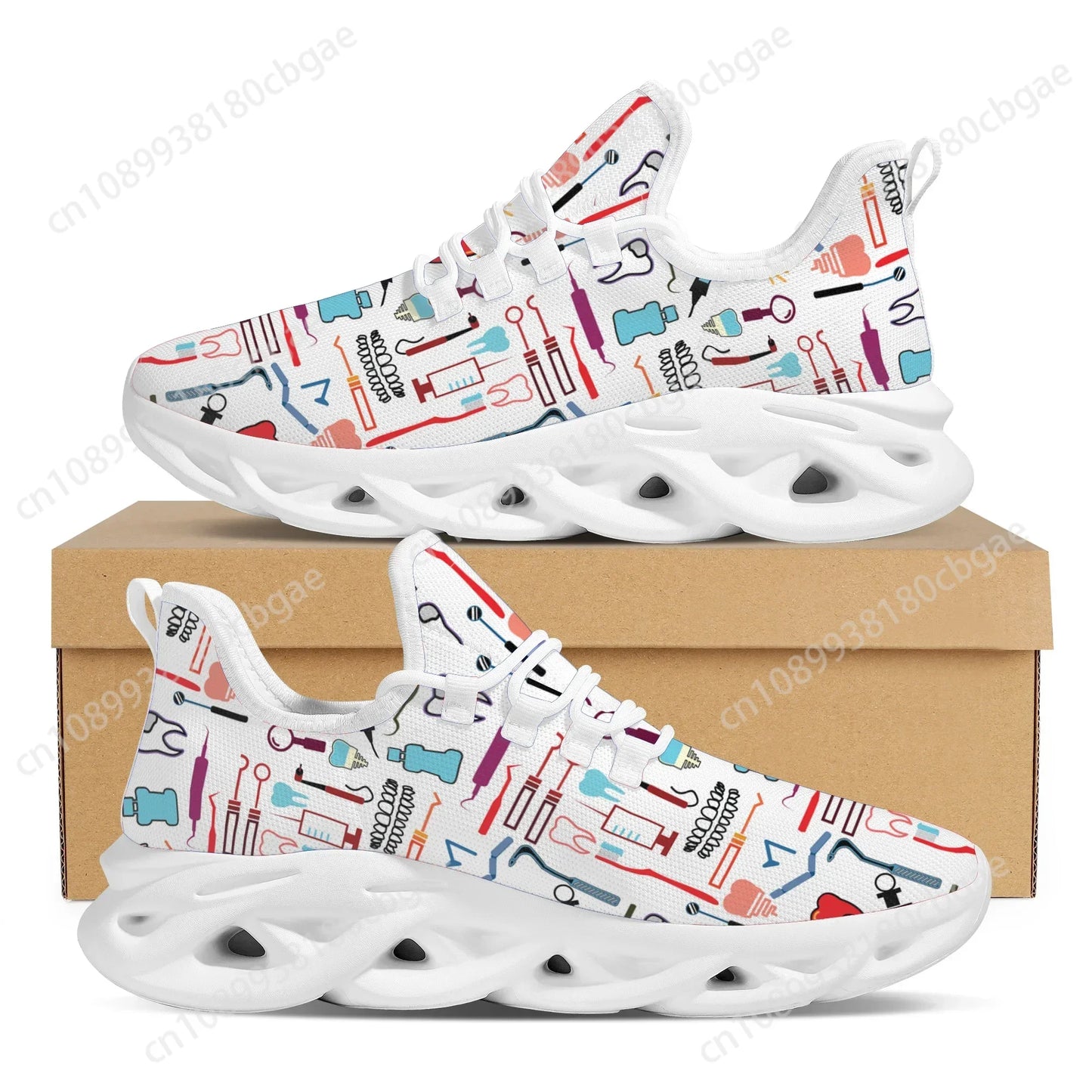 Teeth Print Mesh Trainers