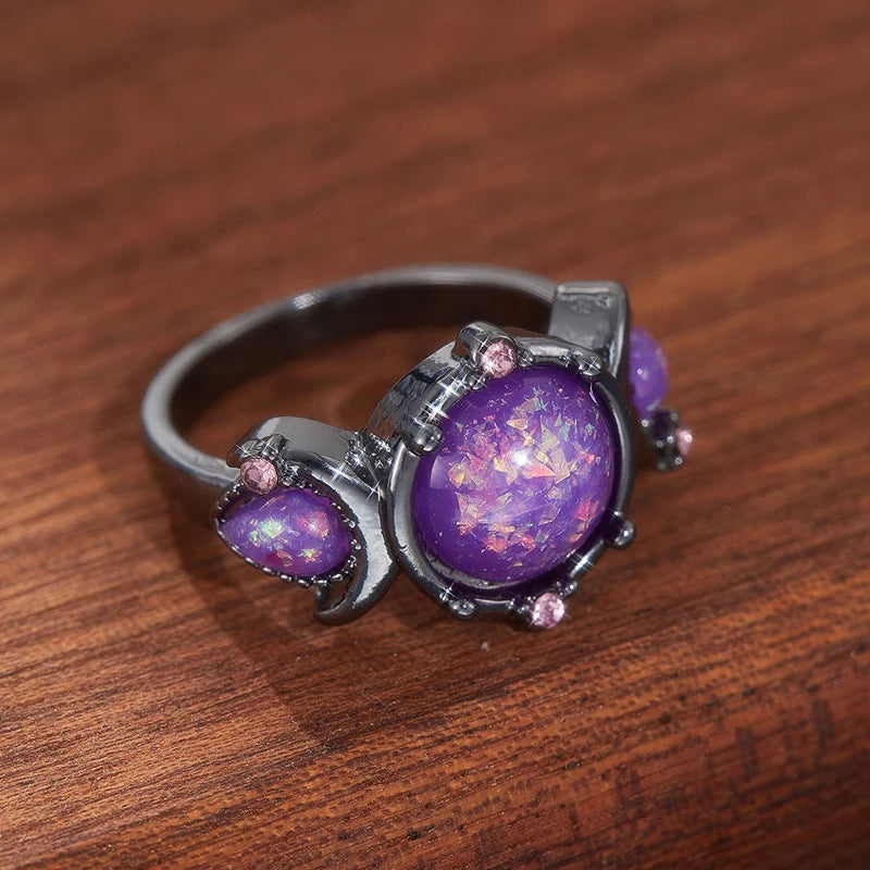 Purple Opal Statement Ring