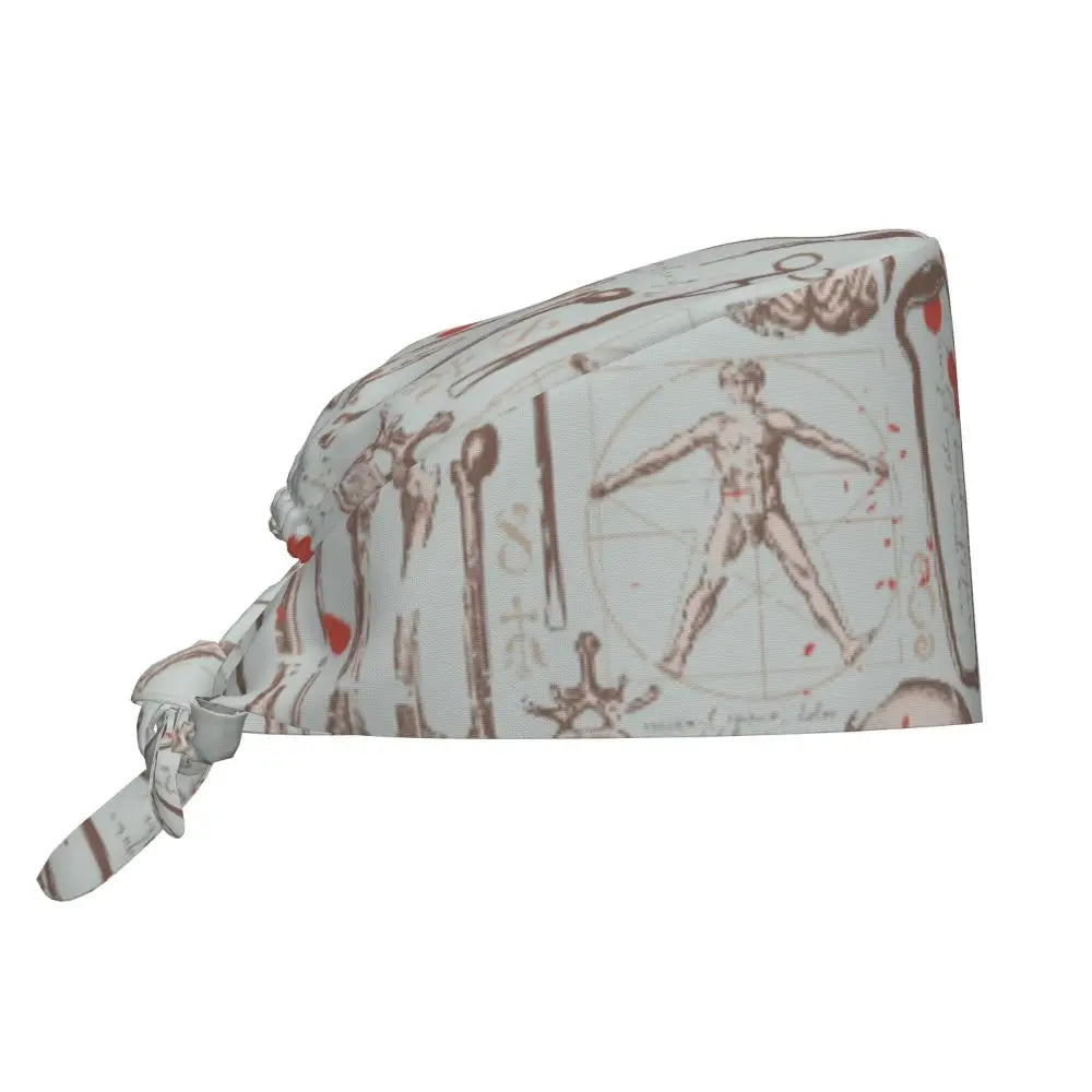 Anatomy Print Nursing Work Cap
