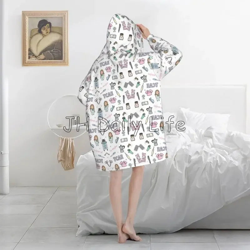 Nurse Wearable Blanket Hoodie