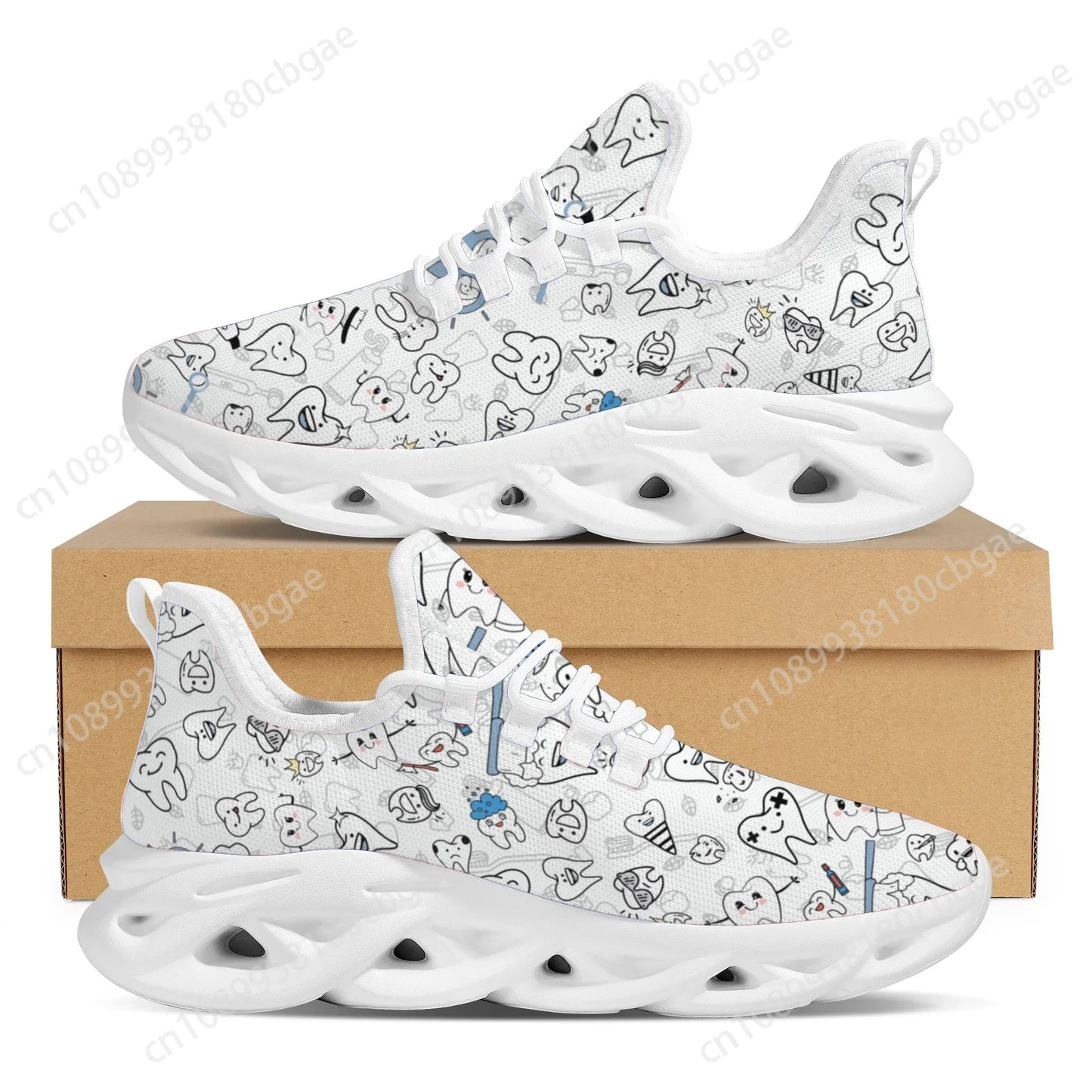 Teeth Print Mesh Trainers