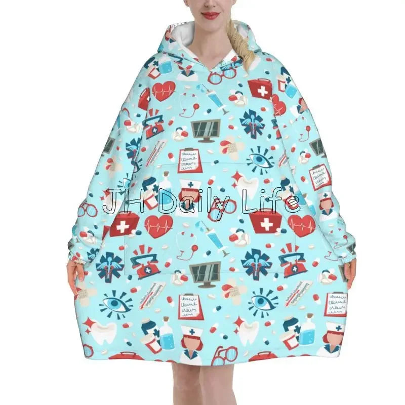 Nurse Wearable Blanket Hoodie
