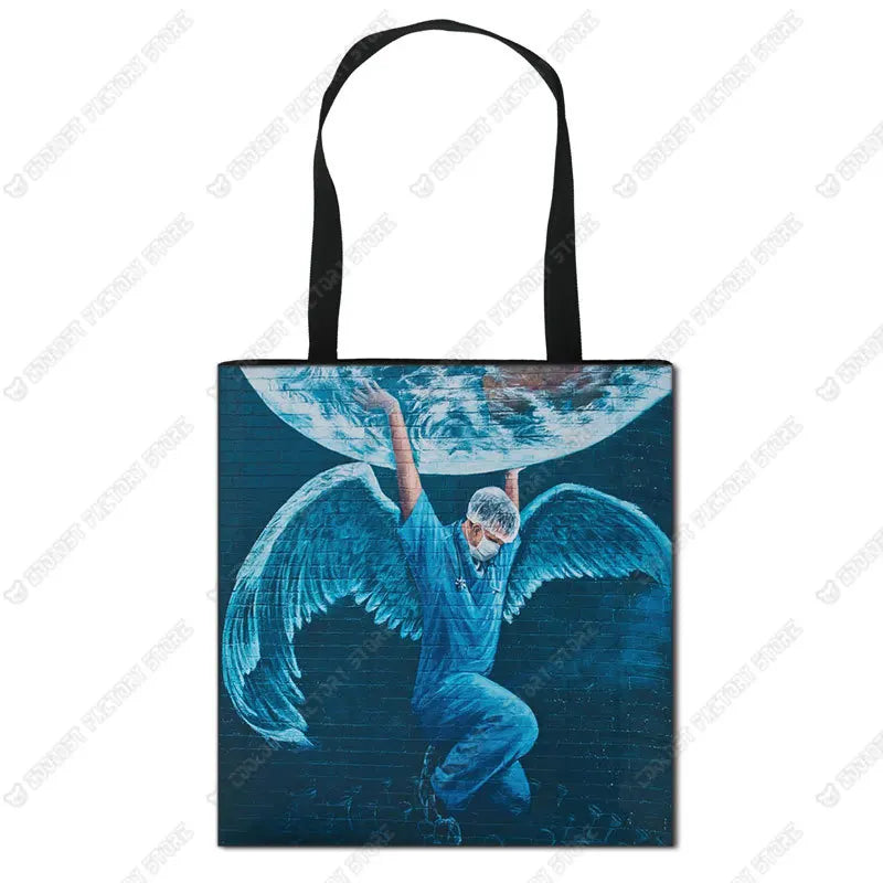Nurse Angel Canvas Tote