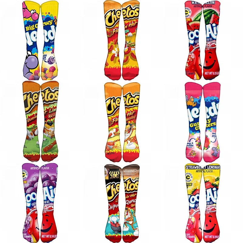 Potato Chip Print Socks