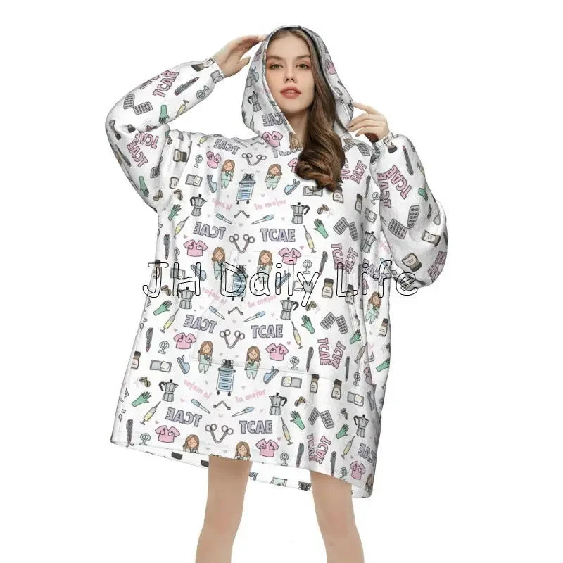 Nurse Wearable Blanket Hoodie