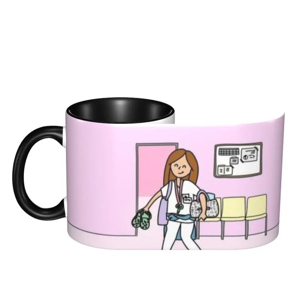 Heartbeat & Stethoscope Ceramic Mug