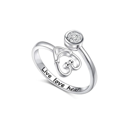 Live Love Heal Stethoscope Ring