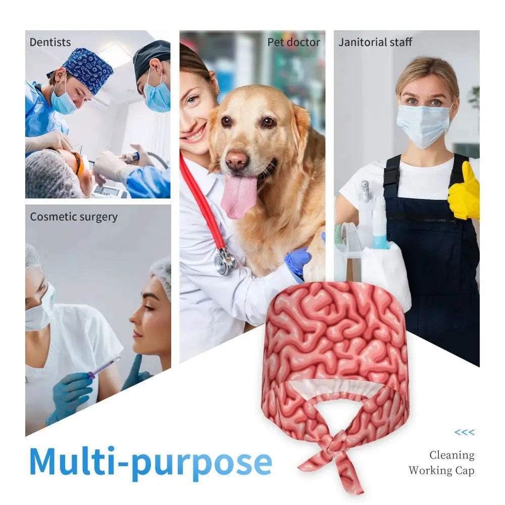 Brain Pattern Scrub Cap