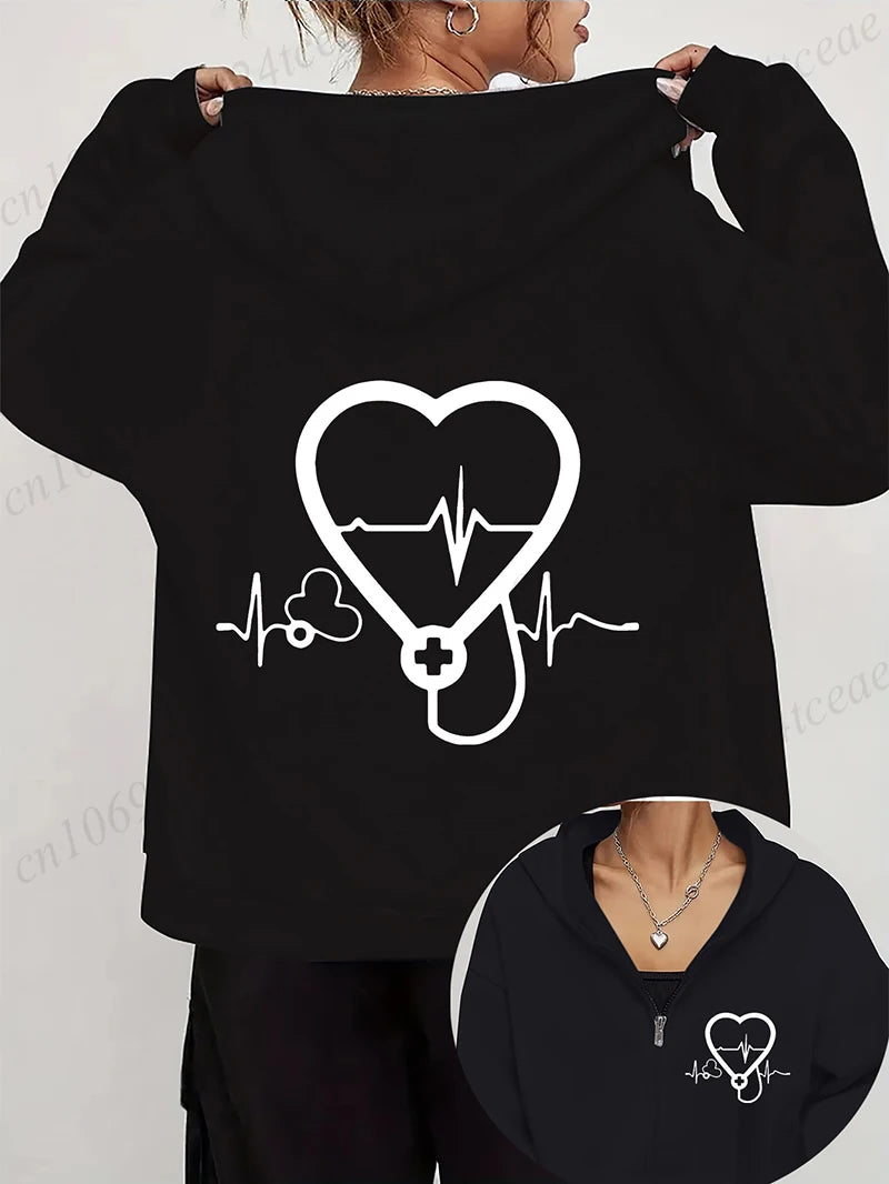 Stethoscope Zip Hoodie