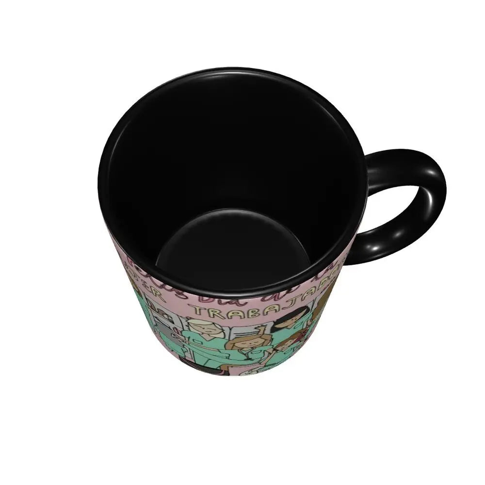 Heartbeat & Stethoscope Ceramic Mug