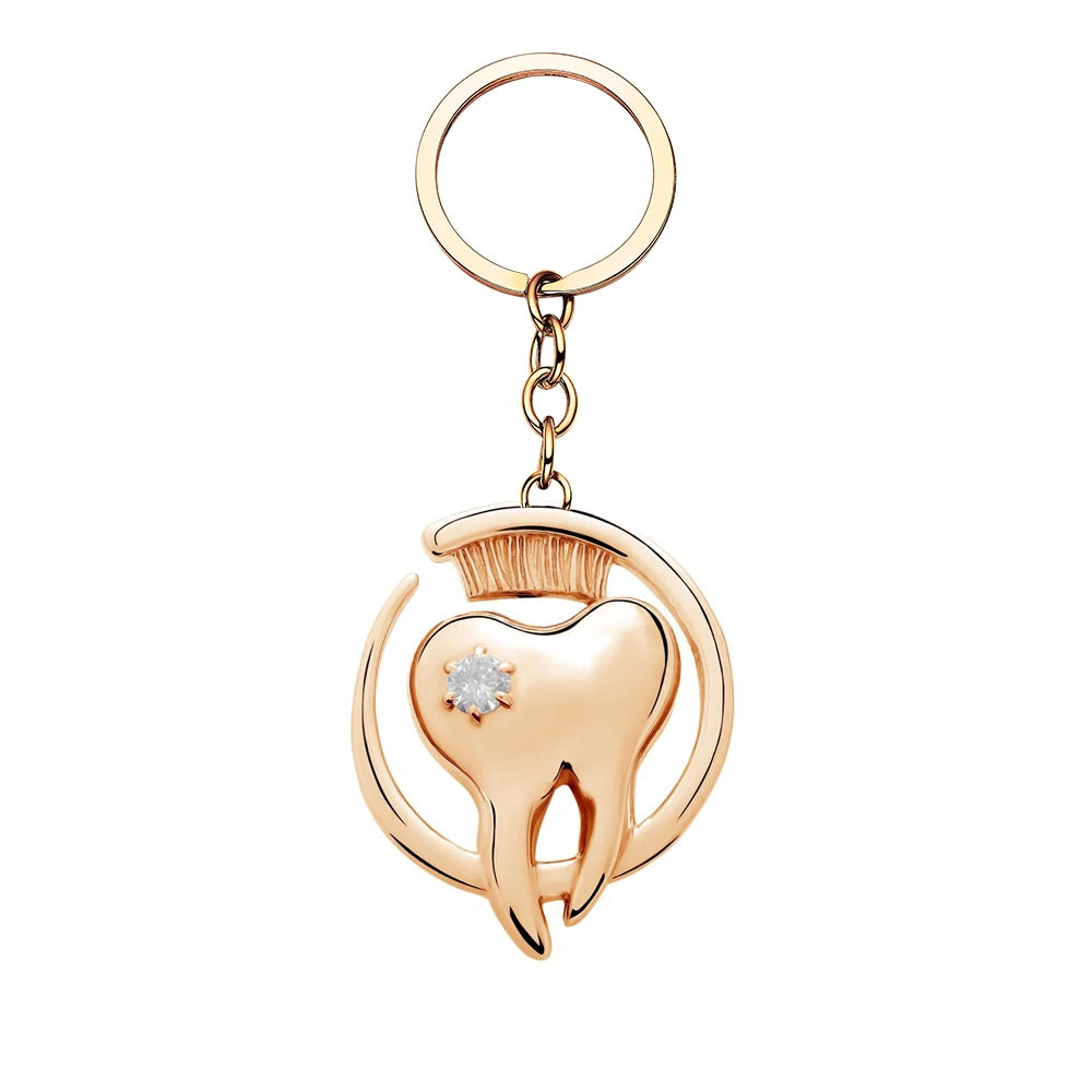 Dentist Crystal Tooth Brooch Pin