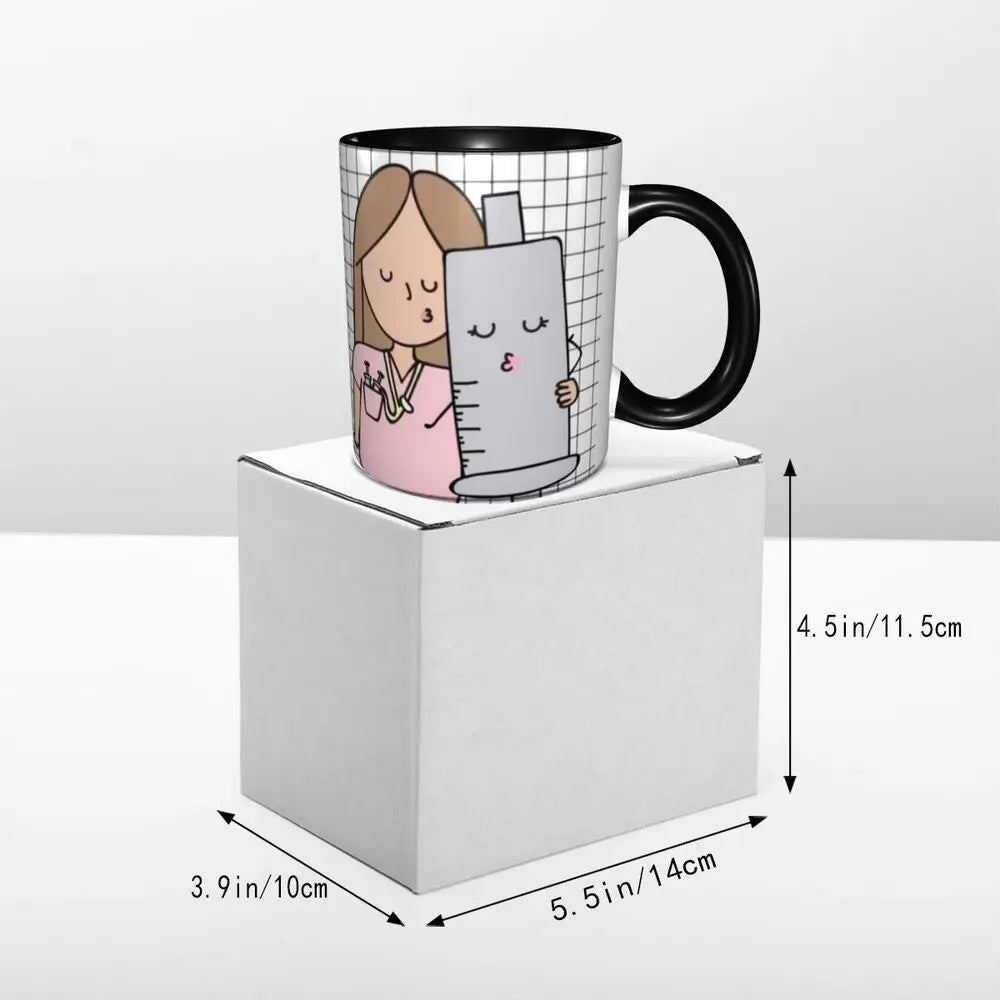 Heartbeat & Stethoscope Ceramic Mug