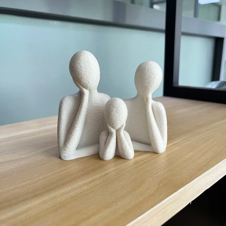 Family of Three Wedding Statue