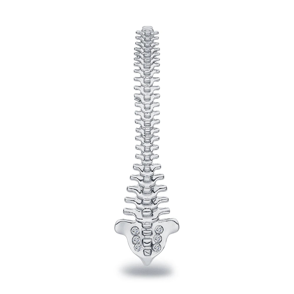 Gold Spine Anatomy Brooch Pin