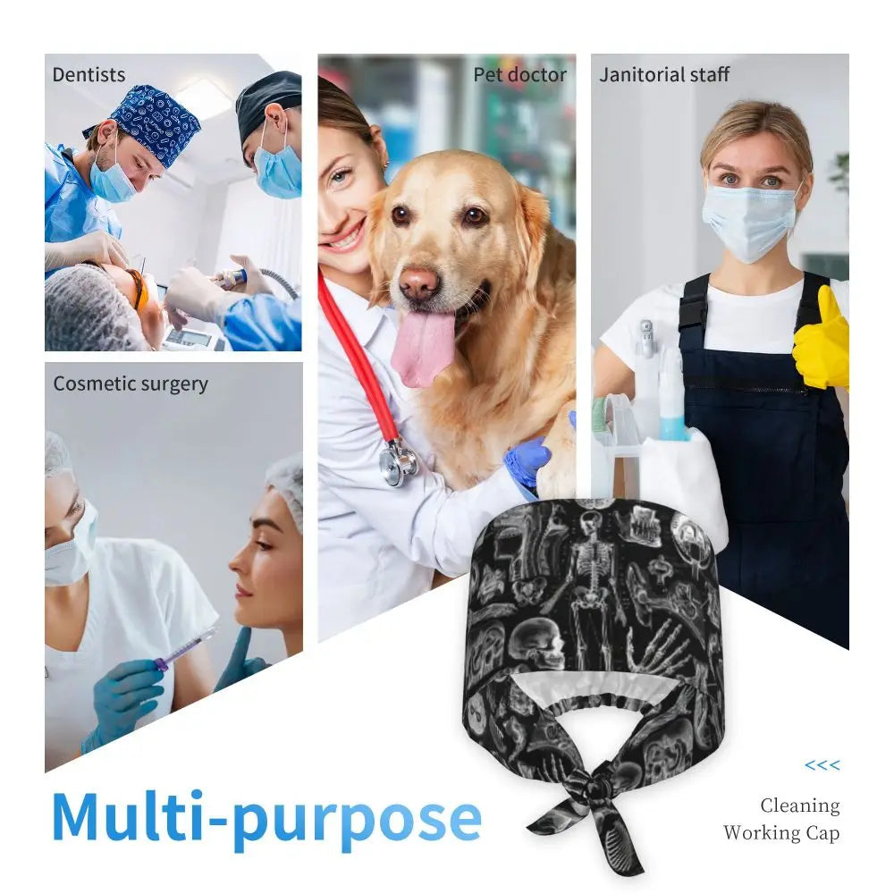 Anatomy Print Nursing Work Cap