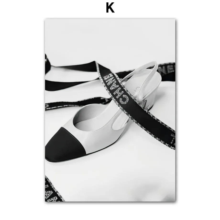 Paris Fashion Girl Black & White Canvas Art