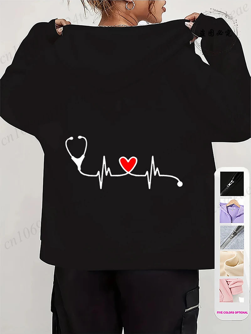 Stethoscope Zip Hoodie