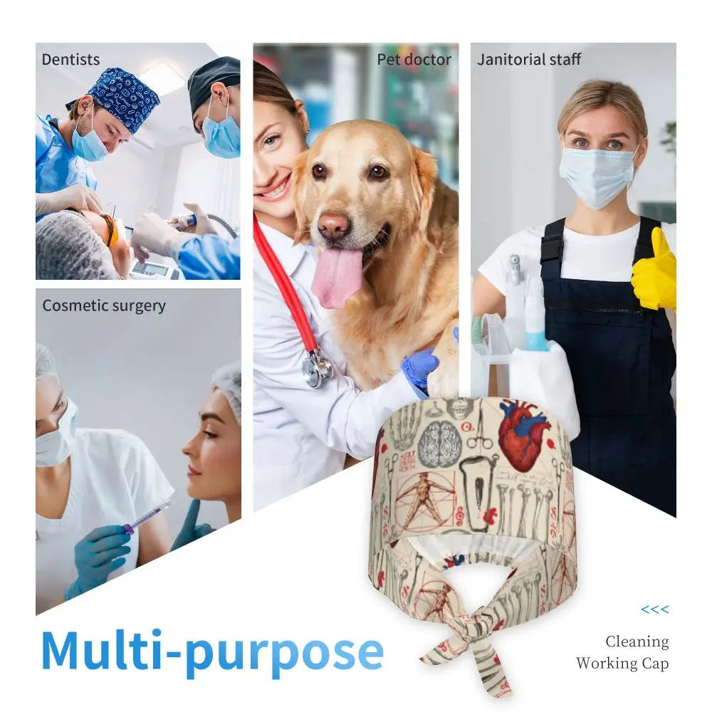 Human Anatomy Scrub Cap