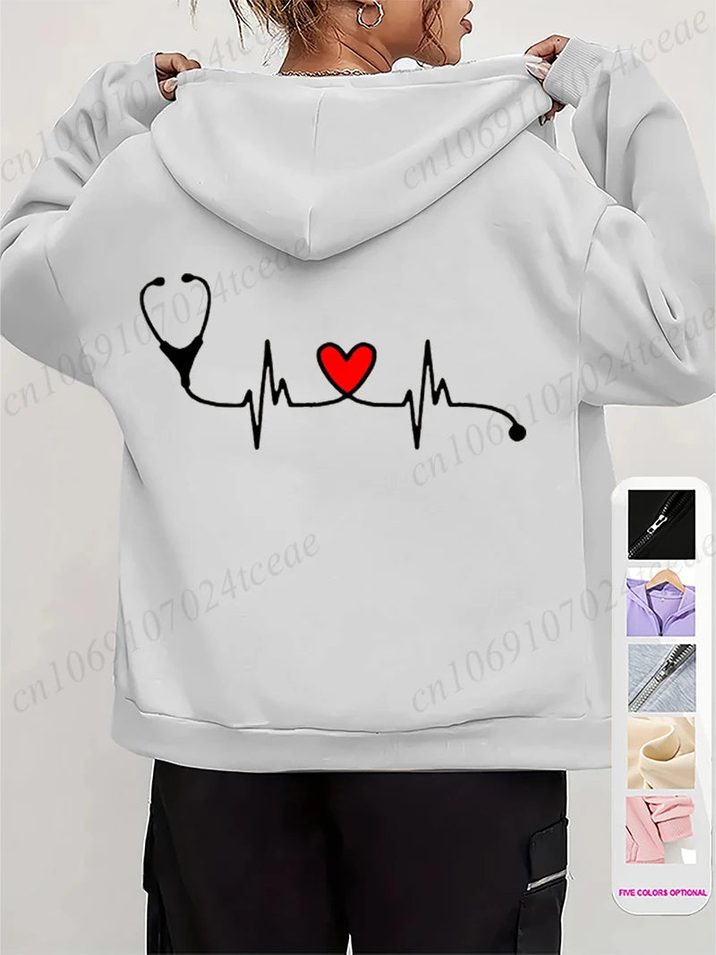 Stethoscope Zip Hoodie
