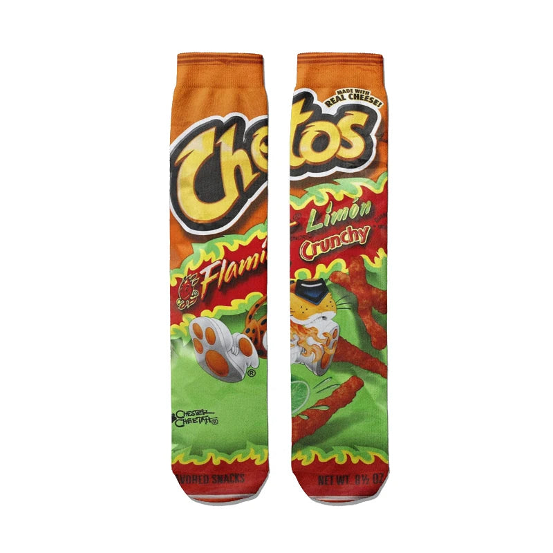 Potato Chip Print Socks