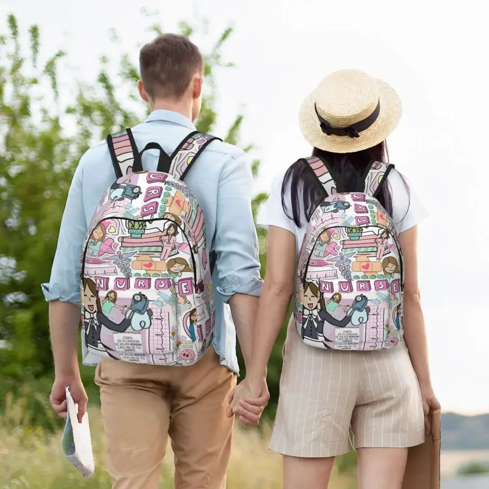 Nurse Pattern College Backpack