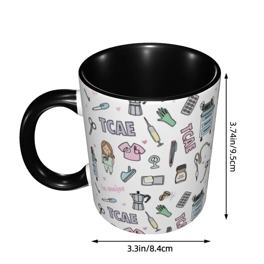 Heartbeat & Stethoscope Ceramic Mug