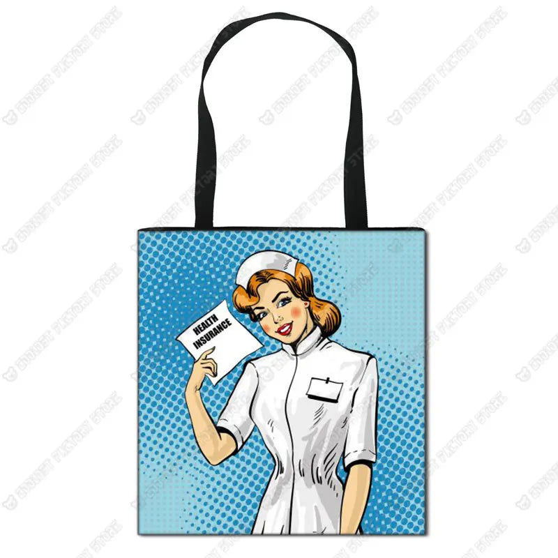 Nurse Angel Canvas Tote