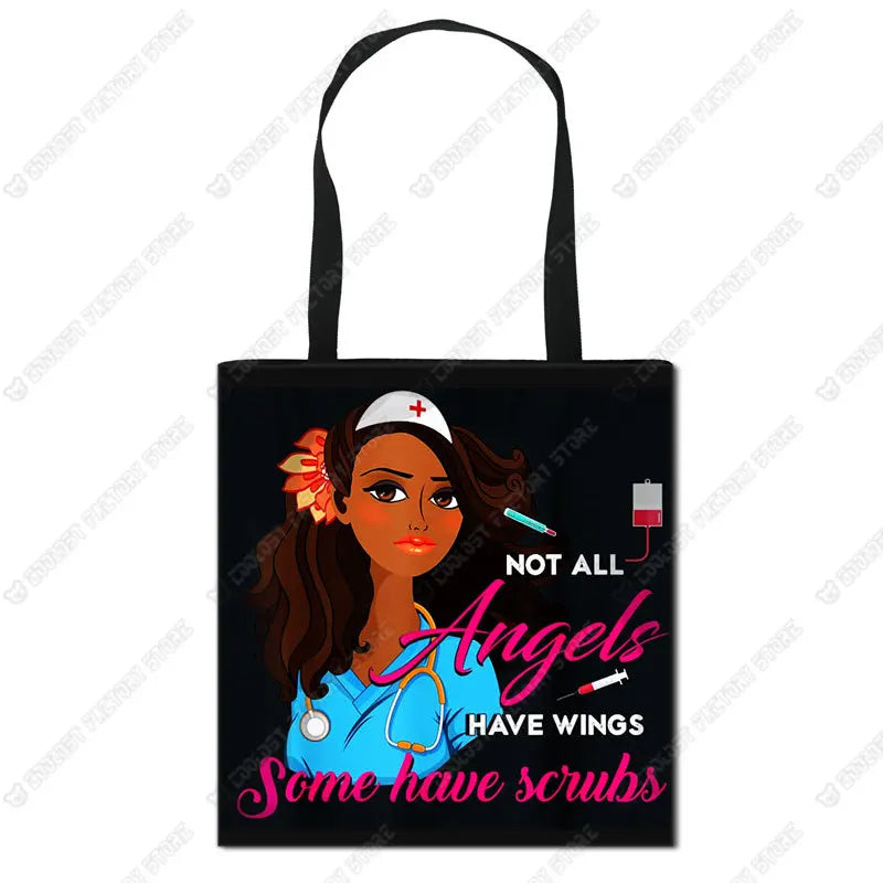 Nurse Angel Canvas Tote