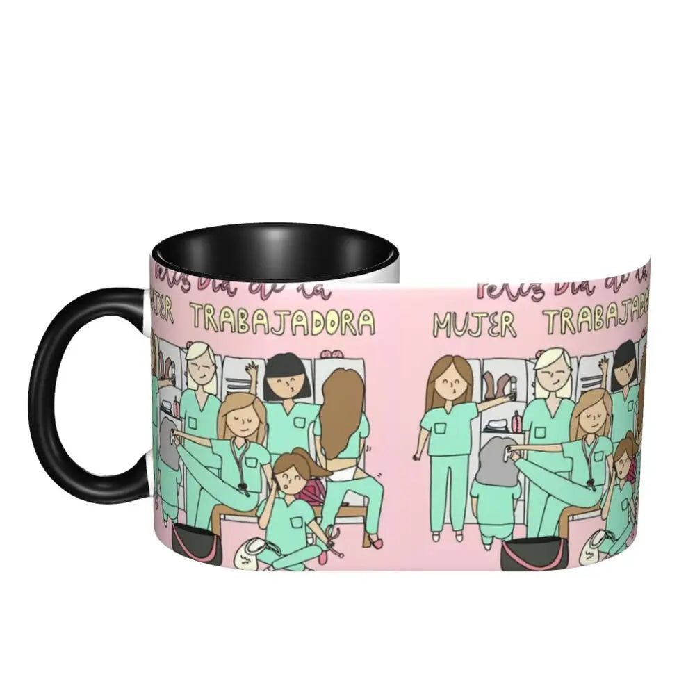 Heartbeat & Stethoscope Ceramic Mug