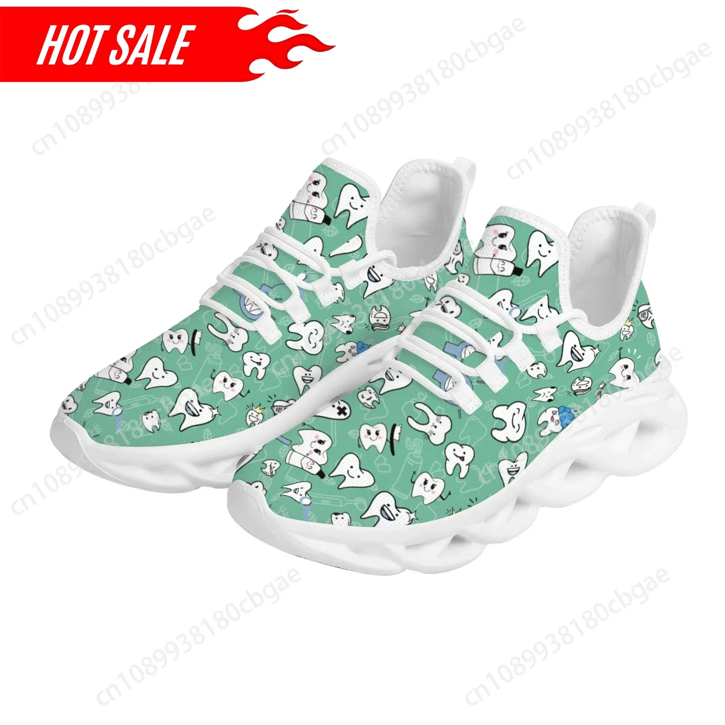 Teeth Print Mesh Trainers