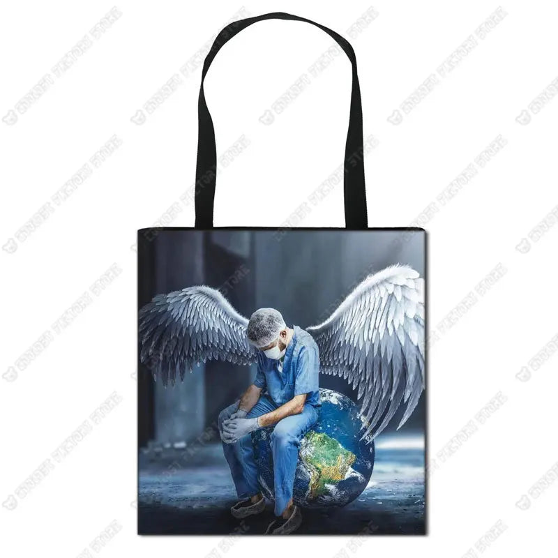 Nurse Angel Canvas Tote