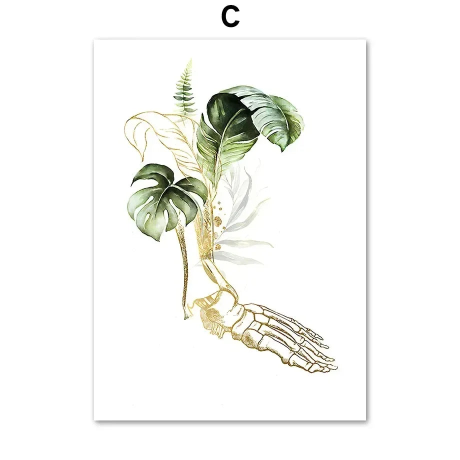 Teeth & Spine Anatomy Canvas Art