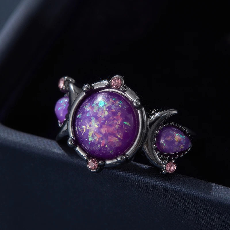 Purple Opal Statement Ring