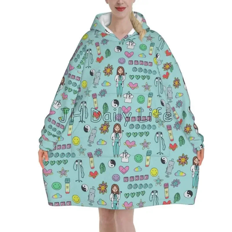 Nurse Wearable Blanket Hoodie
